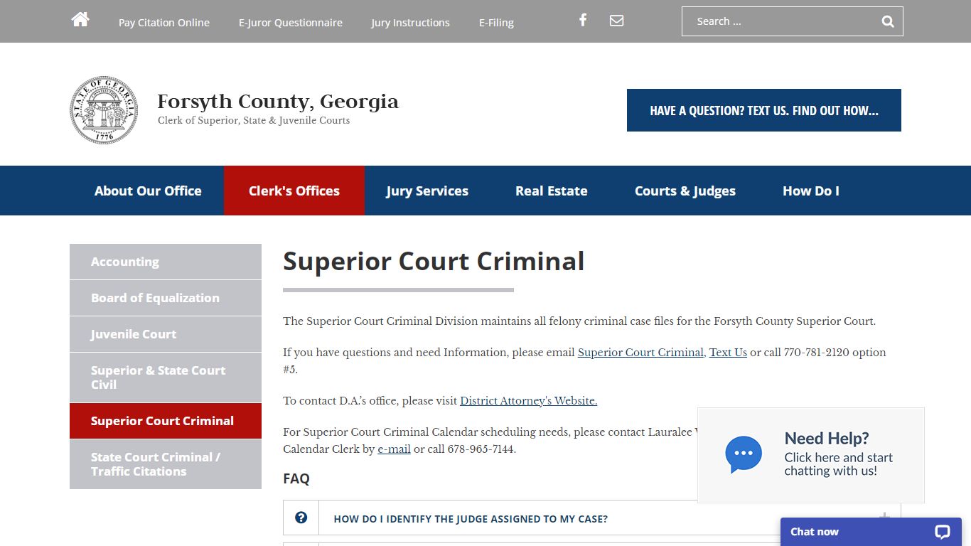 Superior Court Criminal - forsythclerk.com